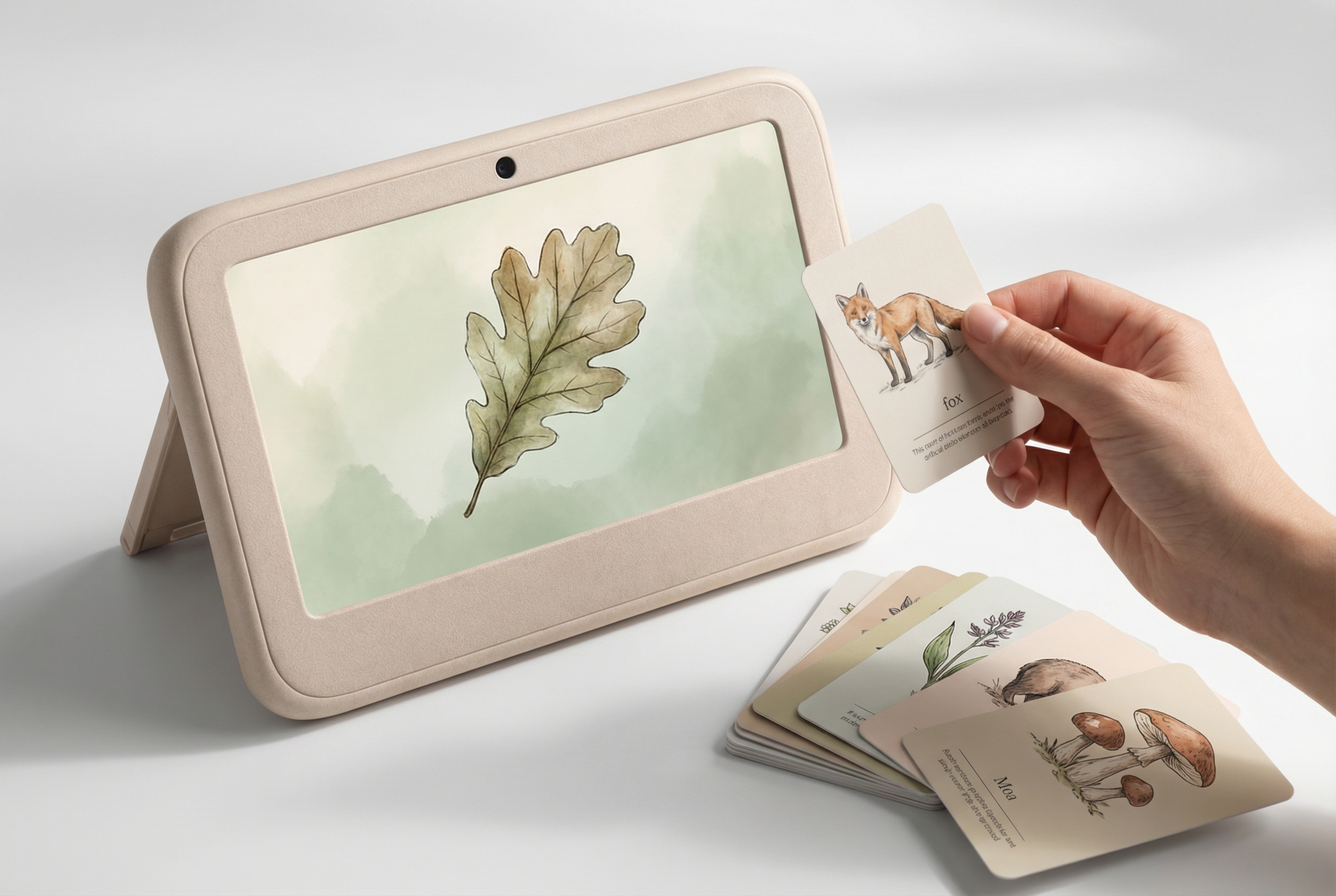 iNQ Cards with one held near Ægis — screen shows expanded lesson